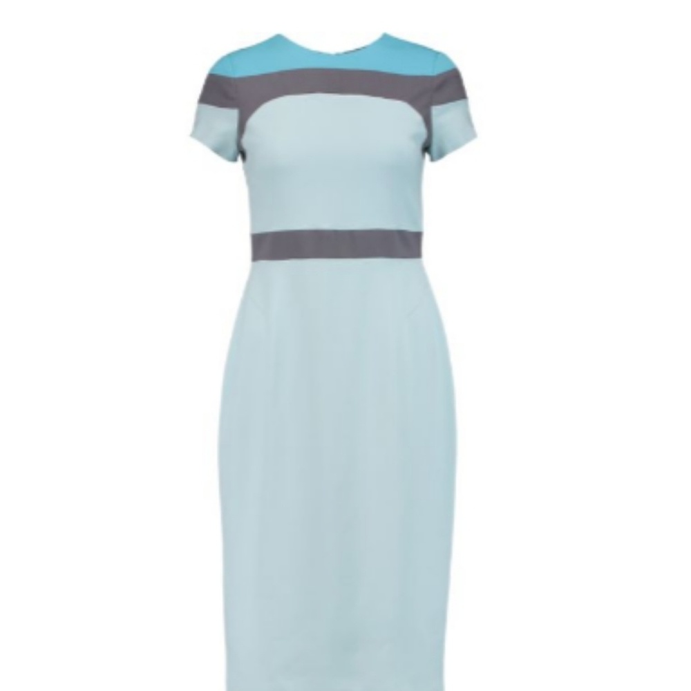 Raoul Blue Trinity color-block crepe dress size 10
